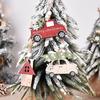3 Pieces Christmas Tree Ornaments Home Holiday Pendants Indoor Outdoor Wood DIY Xmas Pendant Festival Adornment Accessory