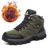 Outdoor High-Top Hiking Shoes Waterproof Trekking Shoes Same Style Cotton Material Mountain Climbing Shoes For Men
