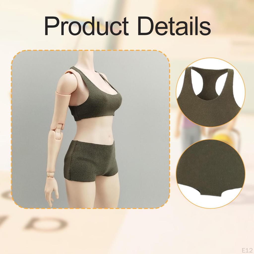 1/6 Scale Action Figure Clothing Set with Sleeveless Vest And Shorts
