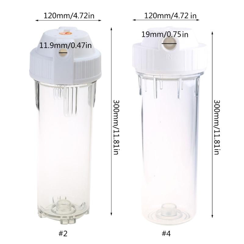 1/2 1/4inch Transparent Water Purifier Filter Bottle Replacement Explosion Proof Filter Bottle Water Filter Accessories