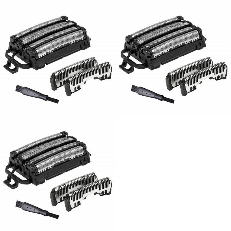 3X WES9032P Shaver Replacement Outer Foil And Inner Blade Set For Panasonic ARC5 5-Blade Shavers ES-LV97-K, ES-LV67-K