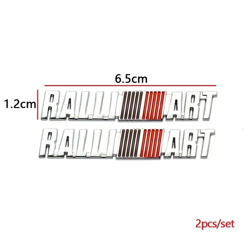 Pour Mitsubishi RALLIART ASX Triton Outlander Lancer Mirage Xpander Triton Métal 3D Badge de Calandre Avant de Voiture Autocollant de Coffre Arrière