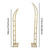 2 Pieces 5.9ft & 6.9ft Metal Wedding Arch Multifunctional Backdrop Stand