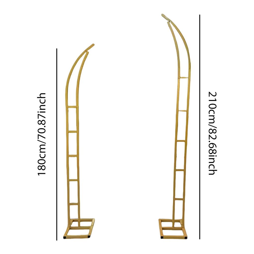 2 Pieces 5.9ft & 6.9ft Metal Wedding Arch Multifunctional Backdrop Stand