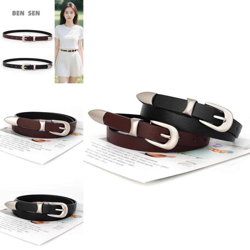 Fashion Pu Leather Belt For Women With Metal Buckle Perfect For Casual Jeans Style
