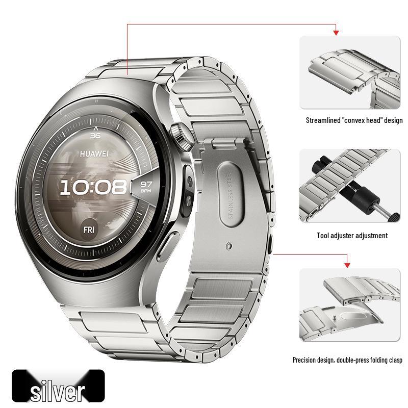 Huawei Watch 5 Slim Titanium Metal H-Link Strap for GT5/4 Pro Smartwatch