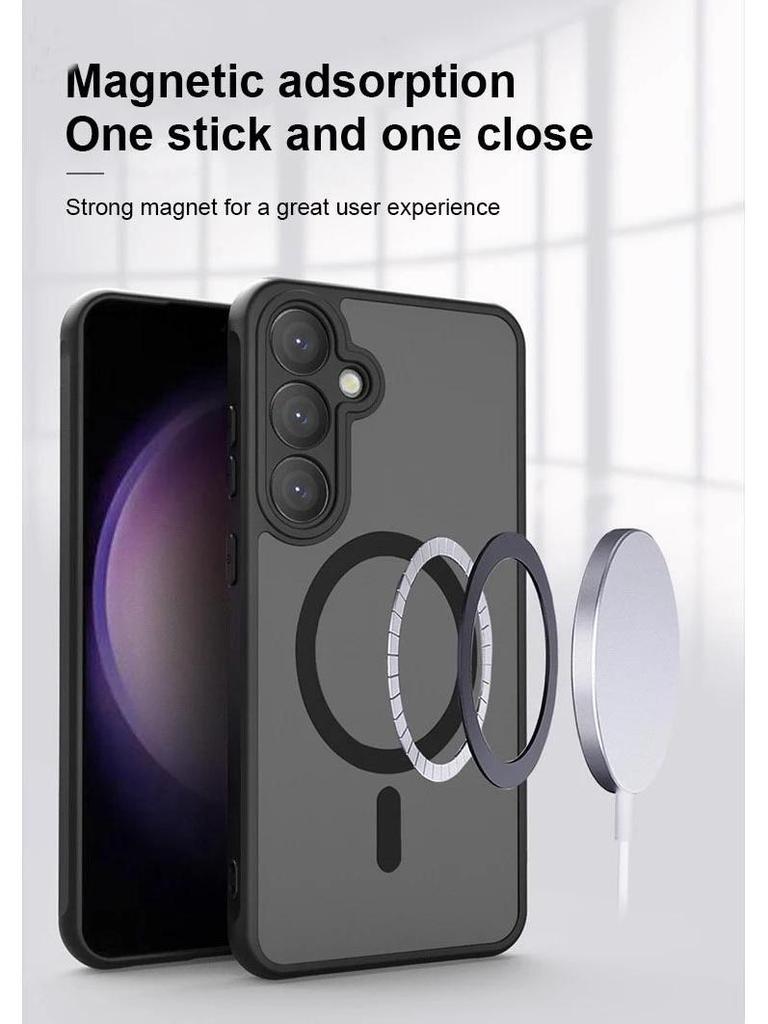 Magnetic Frosted Oil-Feel Phone Case for Samsung Galaxy S25/S24 Ultra/S22 Plus