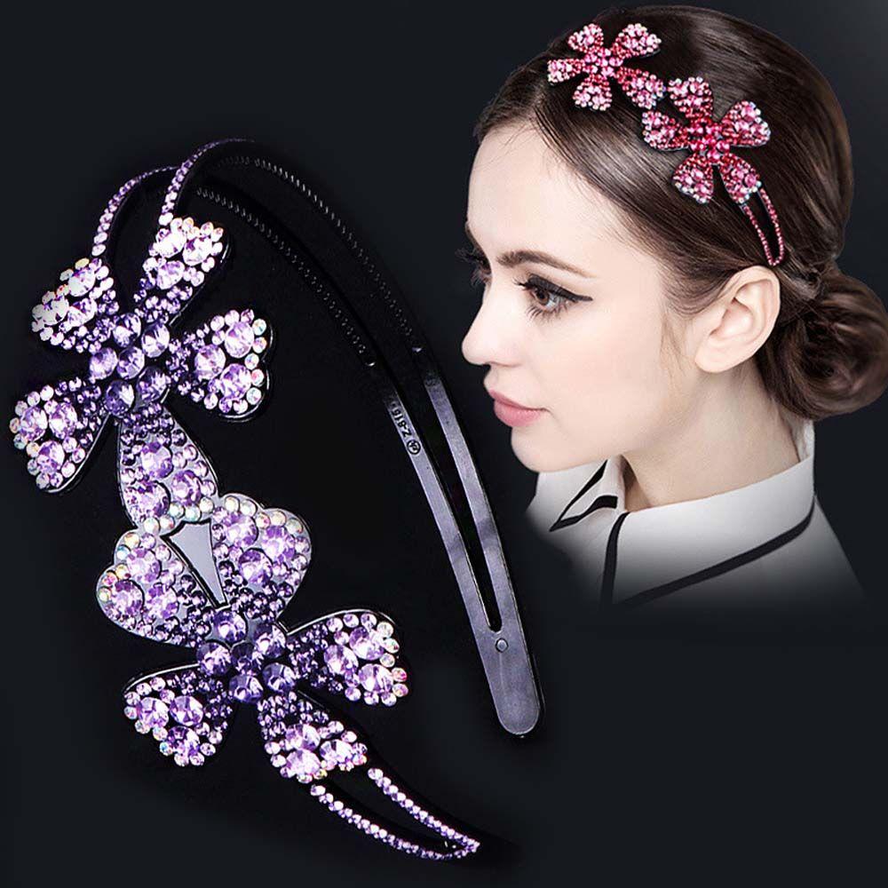 Girl Headband Domand Hair Hoop Korean Hairbands Women Hair Hoop Rhinestone Headband Flower Headband