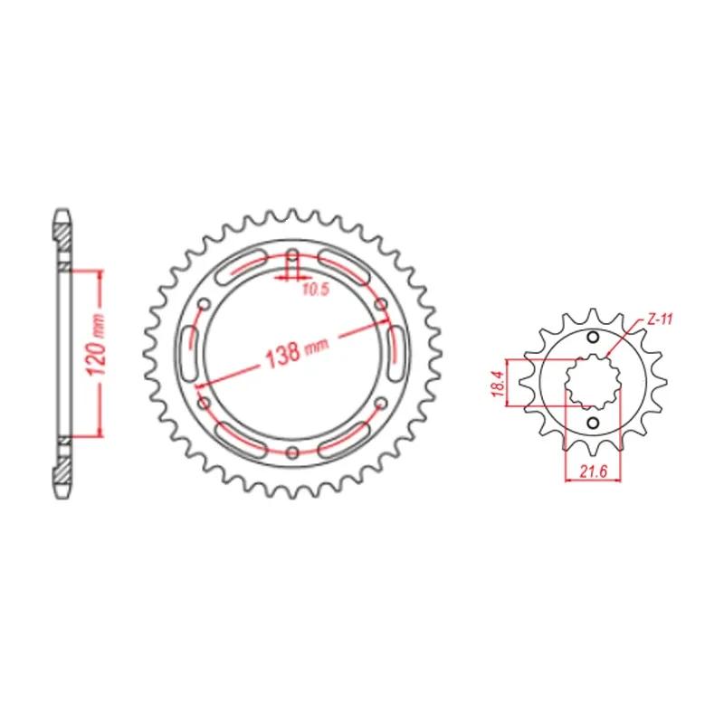 1pc 520 14T 36T Front Rear Sprocket Gear Staring Wheel For HONDA CB300 CB300F 15-18 CBR300 CBR300R CBR300RA 2014-2020 CB CBR 300