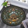 Ankylosaurus Glass Round Area Rug Under Office Chairs Bedroom Living Room Home Decor