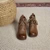 2026 Autumn and Winter Fashion Korean Version Thick Soled Lace Up Women's Wool Leather Boots