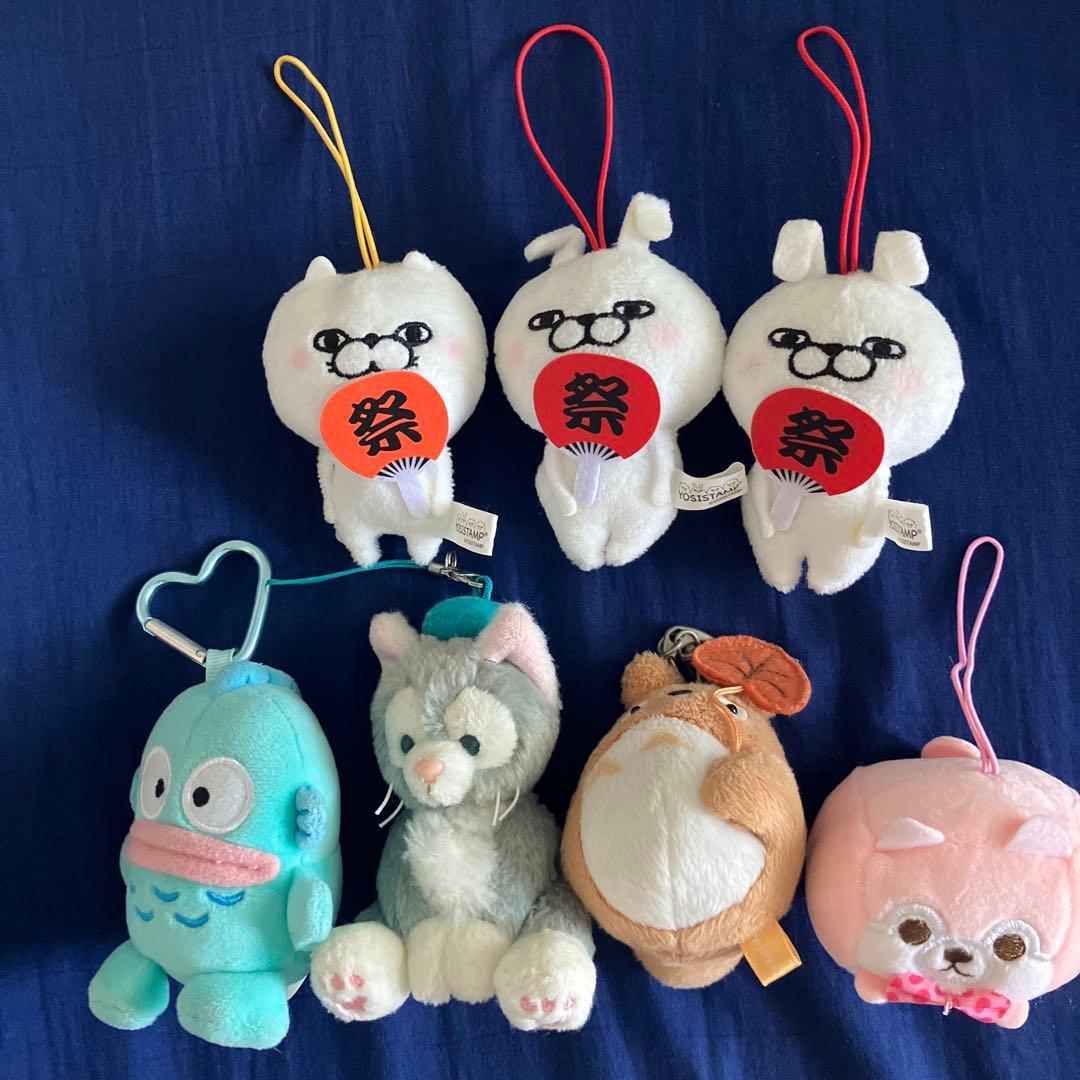 Set of various stuffed animals