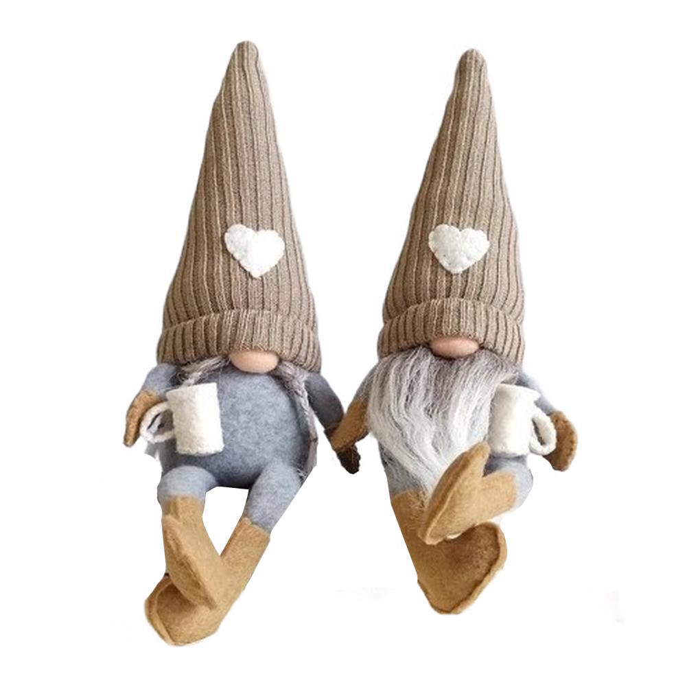 Уютный Домашний Декор Кофейный Гном Украшение Украшение Гном Причудливый Гном Очаровательный Причудливый Дизайн Восхитительное Праздничное Очарование коричневый