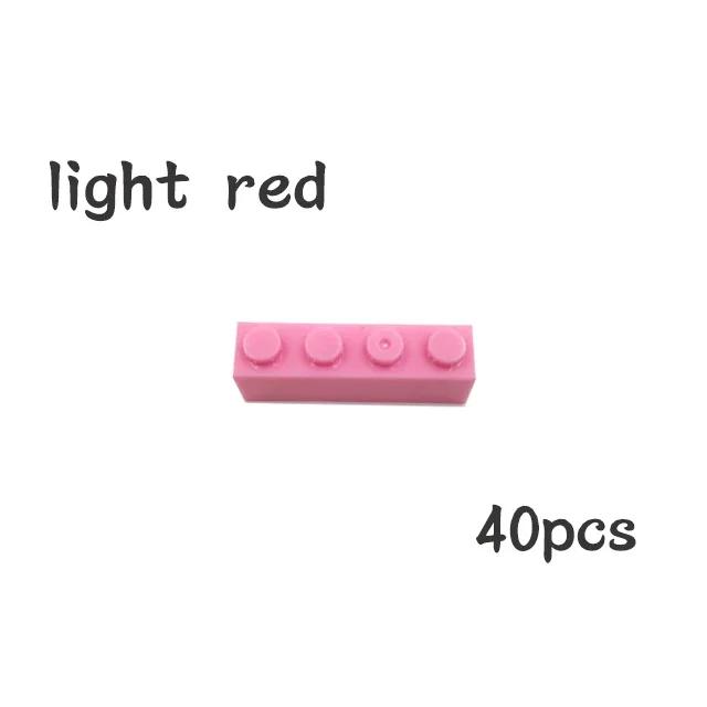 Non-Toxic 40Pcs Moc Assemble Particles 3010 3066 1X4 Bricks Dots Thick 1*4 Building Blocks Diy Educational Creative Toy For Kids