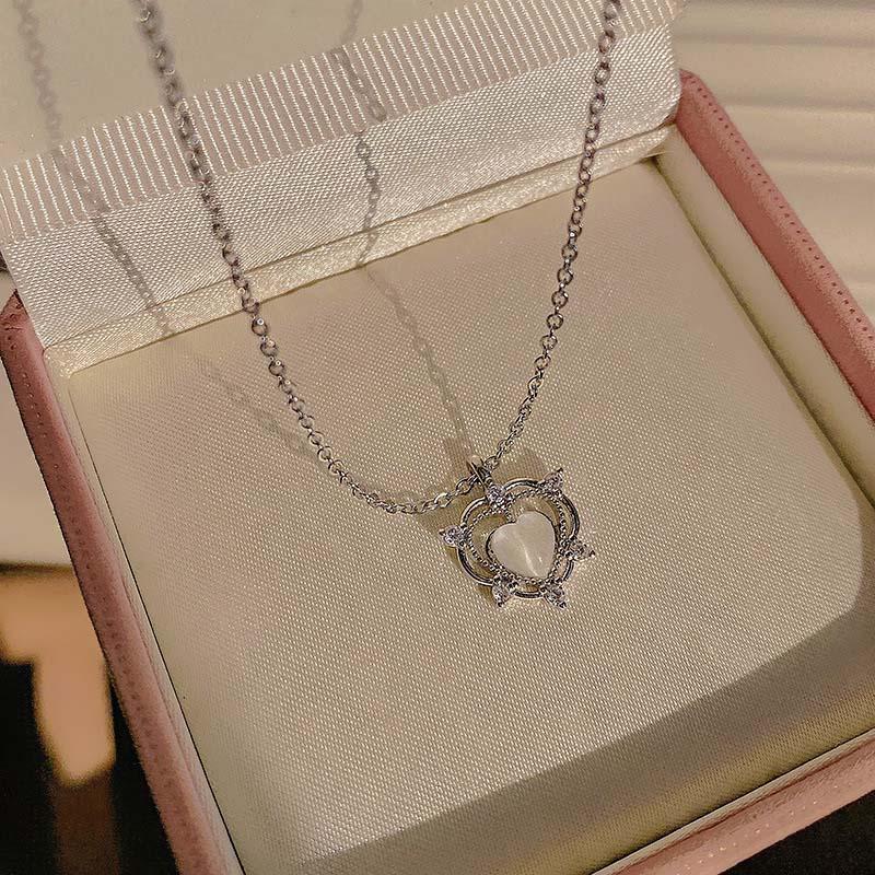 Y2K Shiny Star Necklace for Women Girls Silver Color Crystal Pendant Clavicle Chain Necklace Set Fashion New Trendy Party