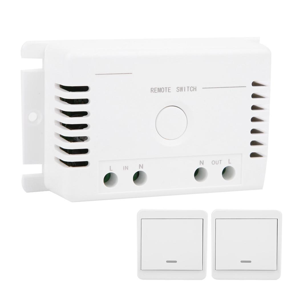 433MHz Wireless Switch Remote Control Double Control Panel Relay Transmitter AC85‑250V