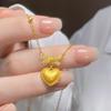 Gold Heart Bow Necklace - Gold Clavicle Chain for Valentine's Day or Qixi Gift
