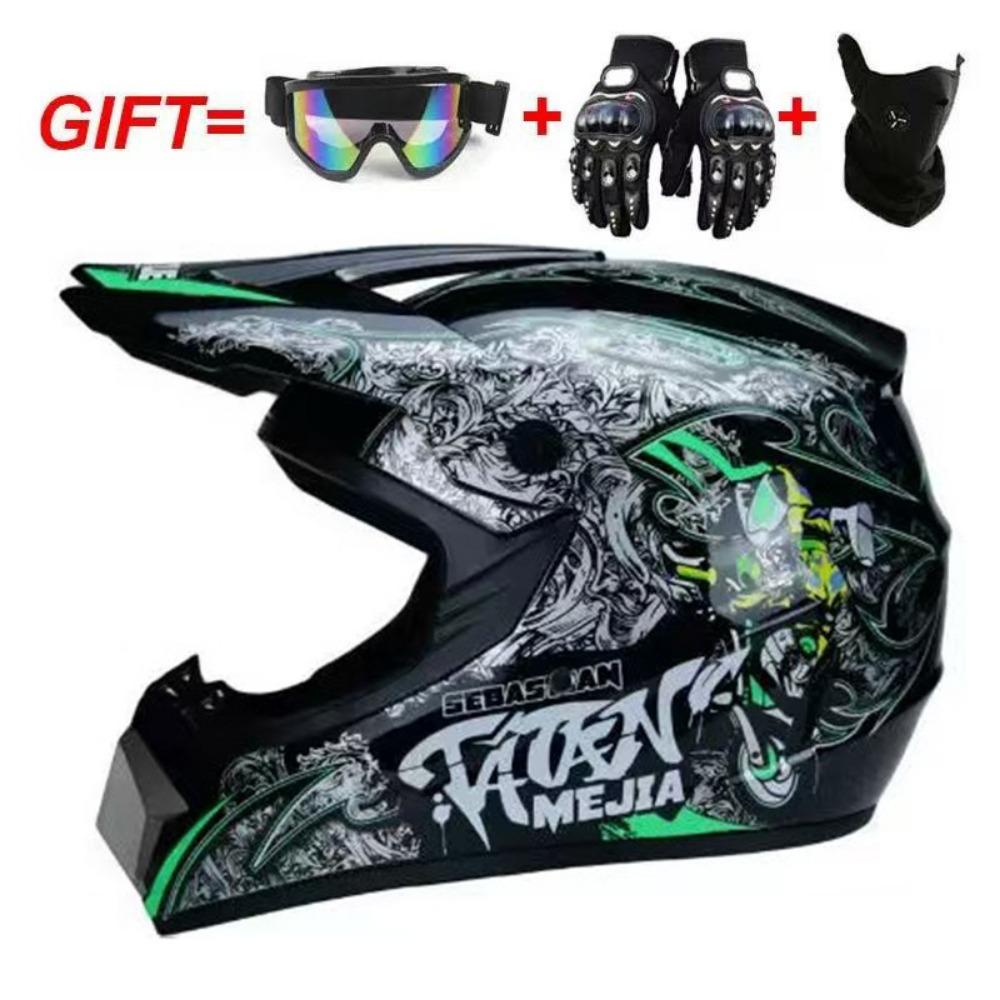 Cool Helmet Junior Motorcycle Helmet Mountain Bike ATV Off-Road Vehicle Helmet