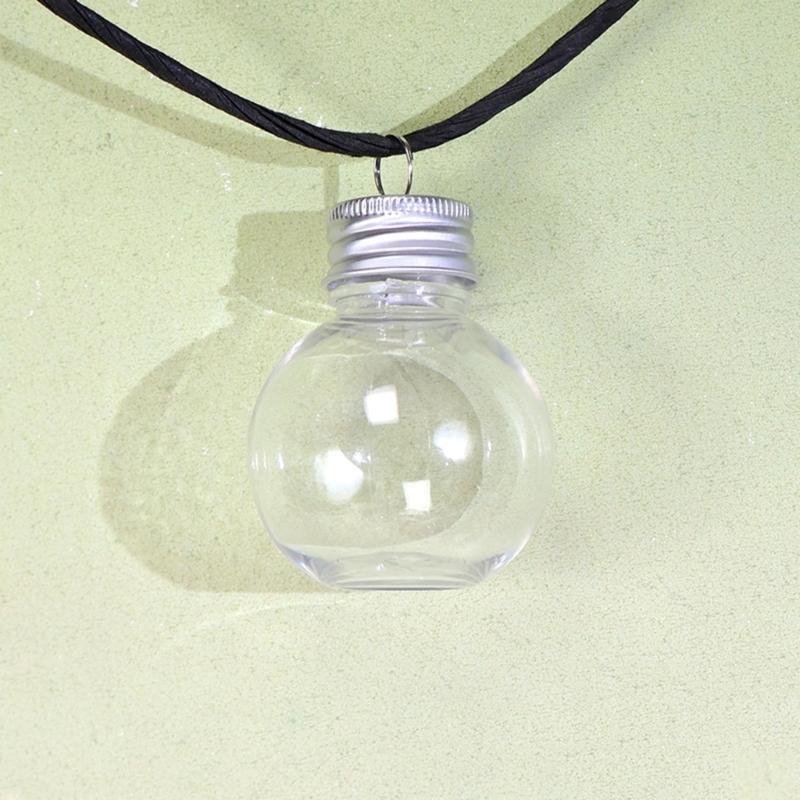 Hanging Clear Plastic Storage Bottle Wall Mountable Bottle for Jewelry Earrings Rings Portable Decorative Container