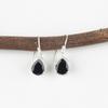 Black Onyx Gemstone 925 Sterling Silver Jewelry Zircon Earrings 1.80" For Women CZE-4-5