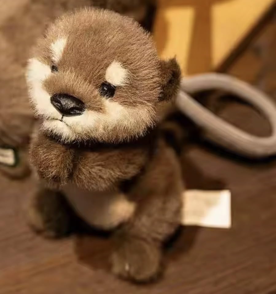 Cute and Funny Otter Plush Toy with Strap, Perfect for Girls, Elementary School Students, and Children. A Great Birthday Gift.