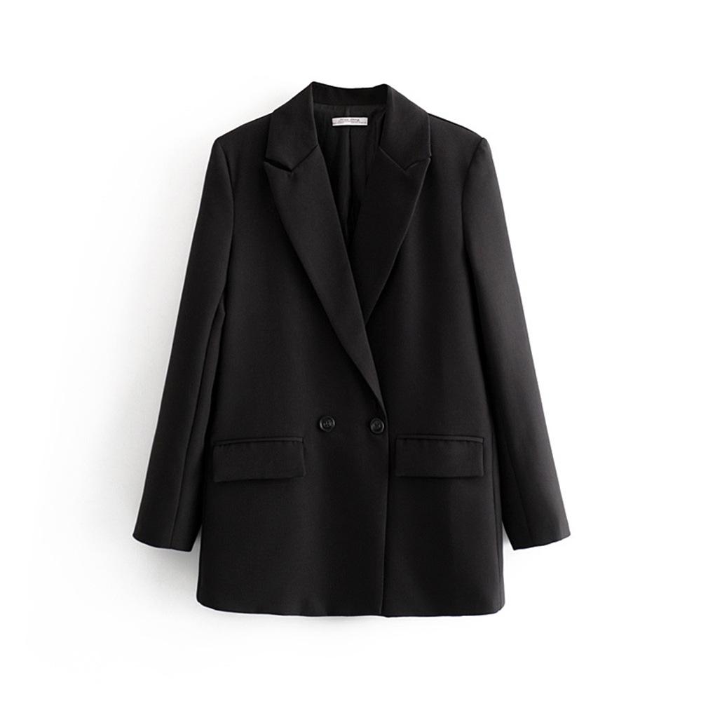 Women's Multi-Color Double-Breasted Suit Jacket (Loose Fit) - 2024 Autumn/Winter Collection