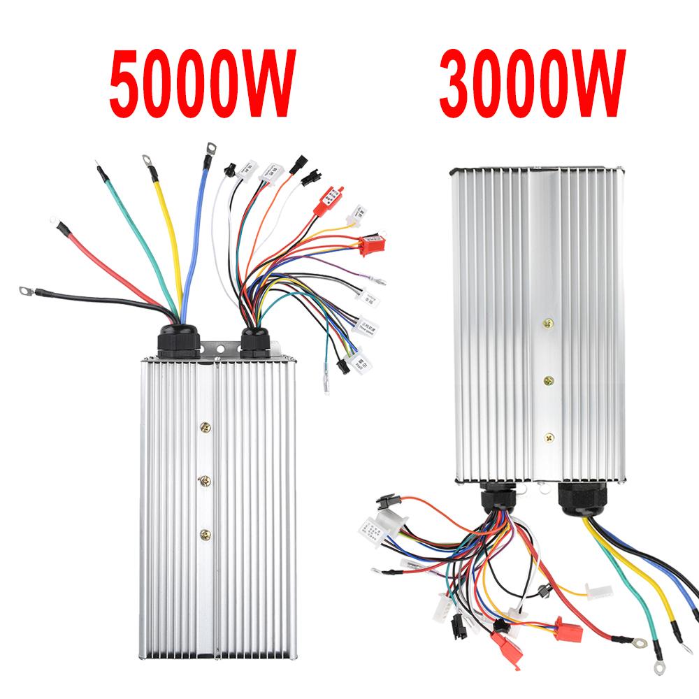 Modifiye Elektrikli Motosikletler İçin Su Geçirmez 3000W 5000W Çift Sıra 24 Tüp Akıllı Fırçasız Kontrolcü 48V 60V 72V 84V