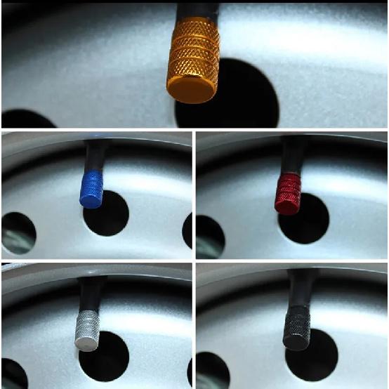 Aluminum Alloy Automobile Tire Valve Cap Three-Slot Circular Universal Valve Core Vacuum Tire Tire Pressure Monitoring Valve Cap Valve Stems 1