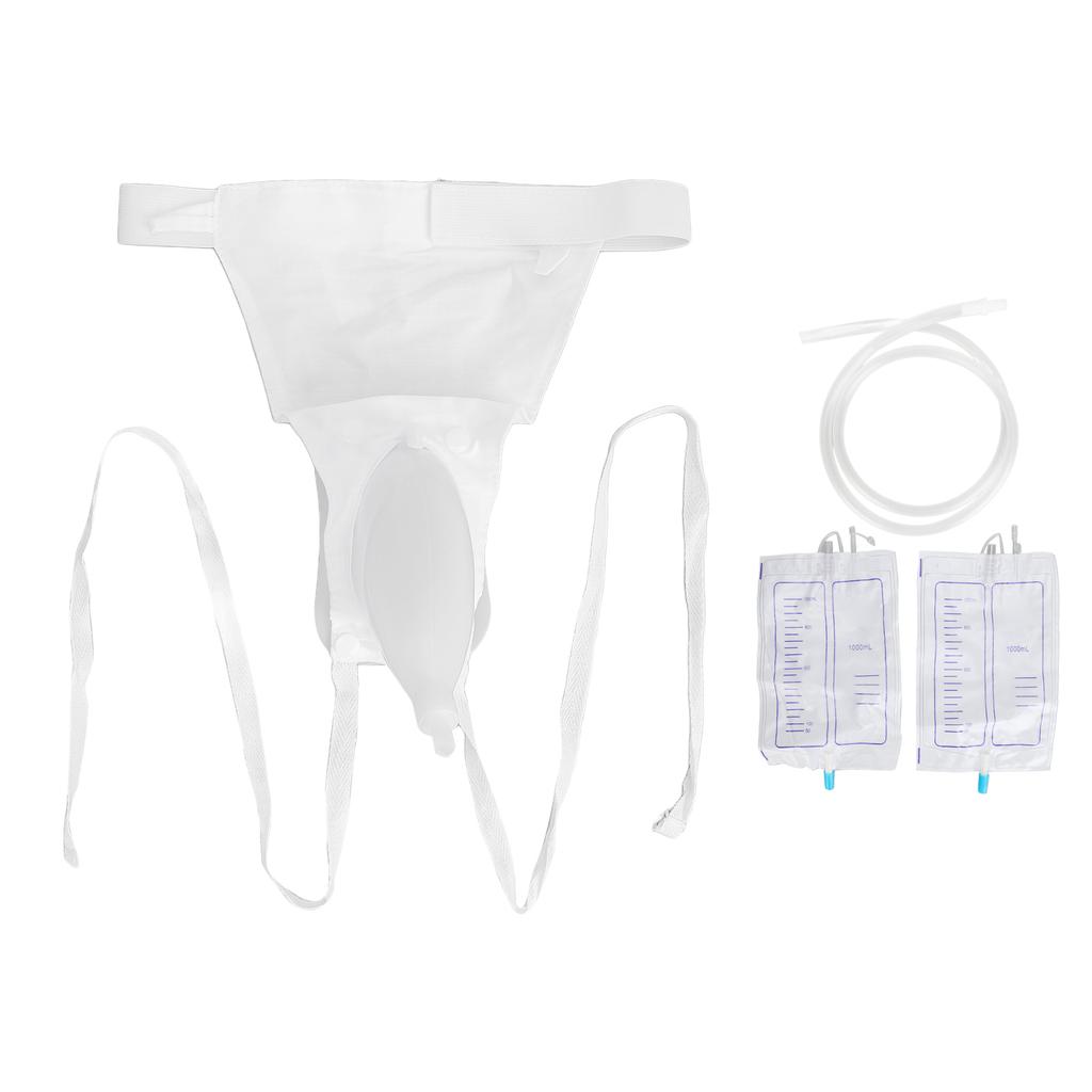 Women Wearable Urinal Spill Proof Comfortable Reusable Silicone Urine Collection Bags for Elderly