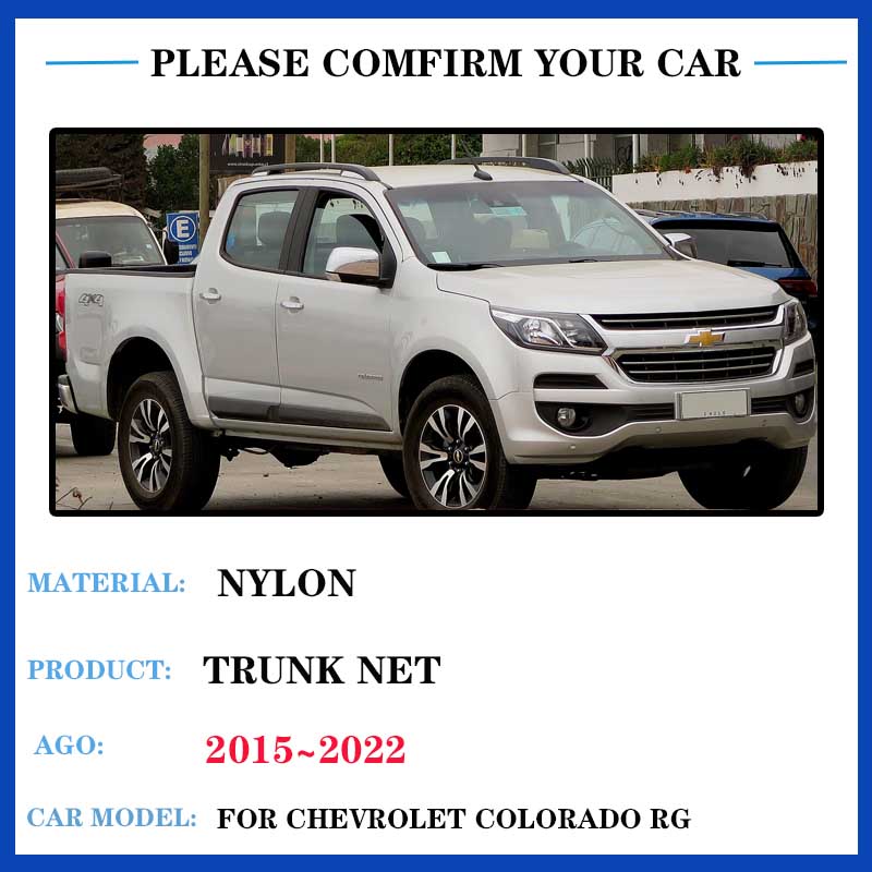 Trunk Nets For Chevrolet Colorado 2015~2024 GMC Canyon S10 2024 2017 2016 Auto Trunk Mesh Elastic Nylon Rear Interior Accessorie