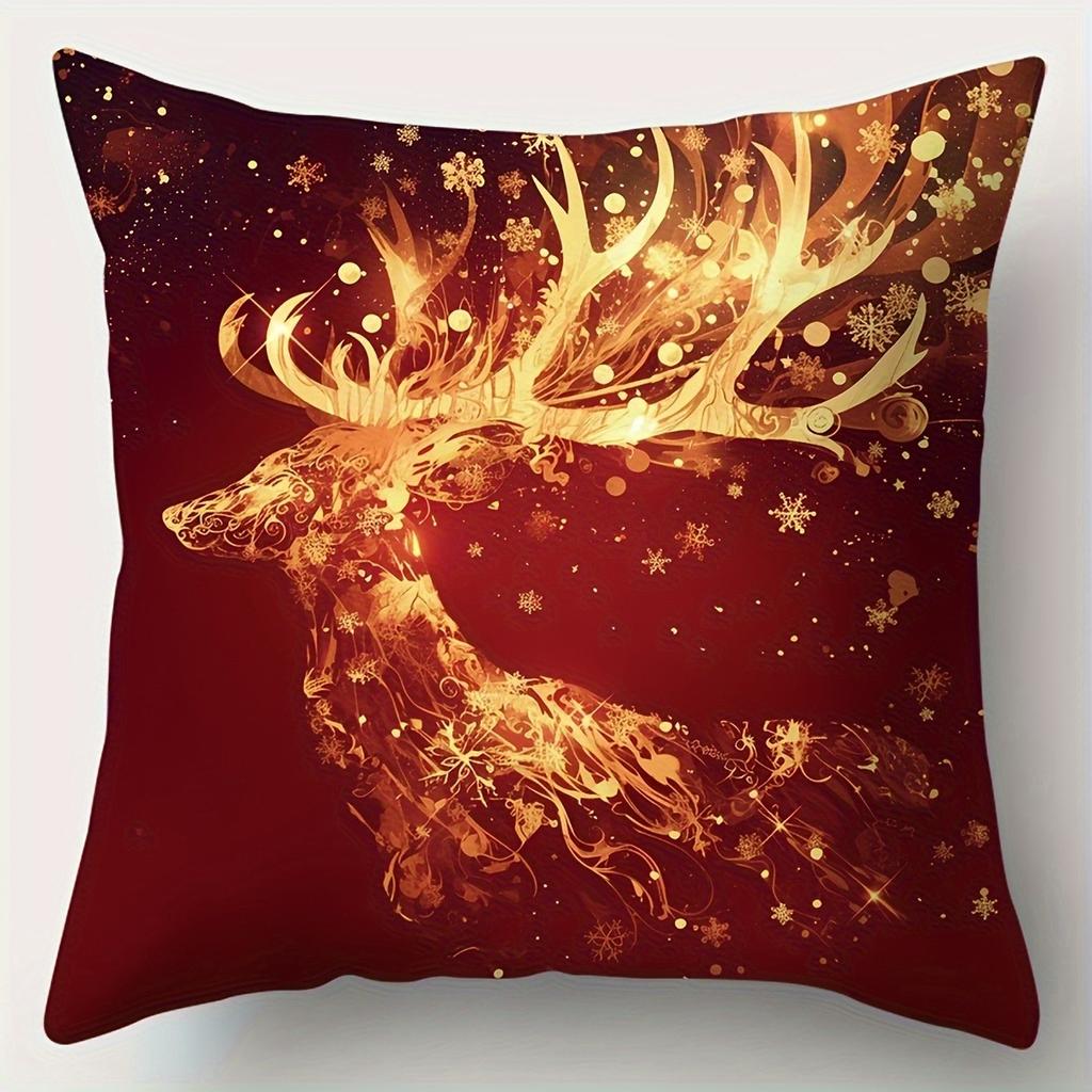 Christmas Decoration Pillowcase Gift Reindeer Christmas Tree Pillow Cover Living Room Sofa Cushion Suite Room Home Decoration