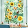Rainbow Prisms Sun Flower Decals Colorful Glass Static Sticker Sun Catcher Window Stickers  Office