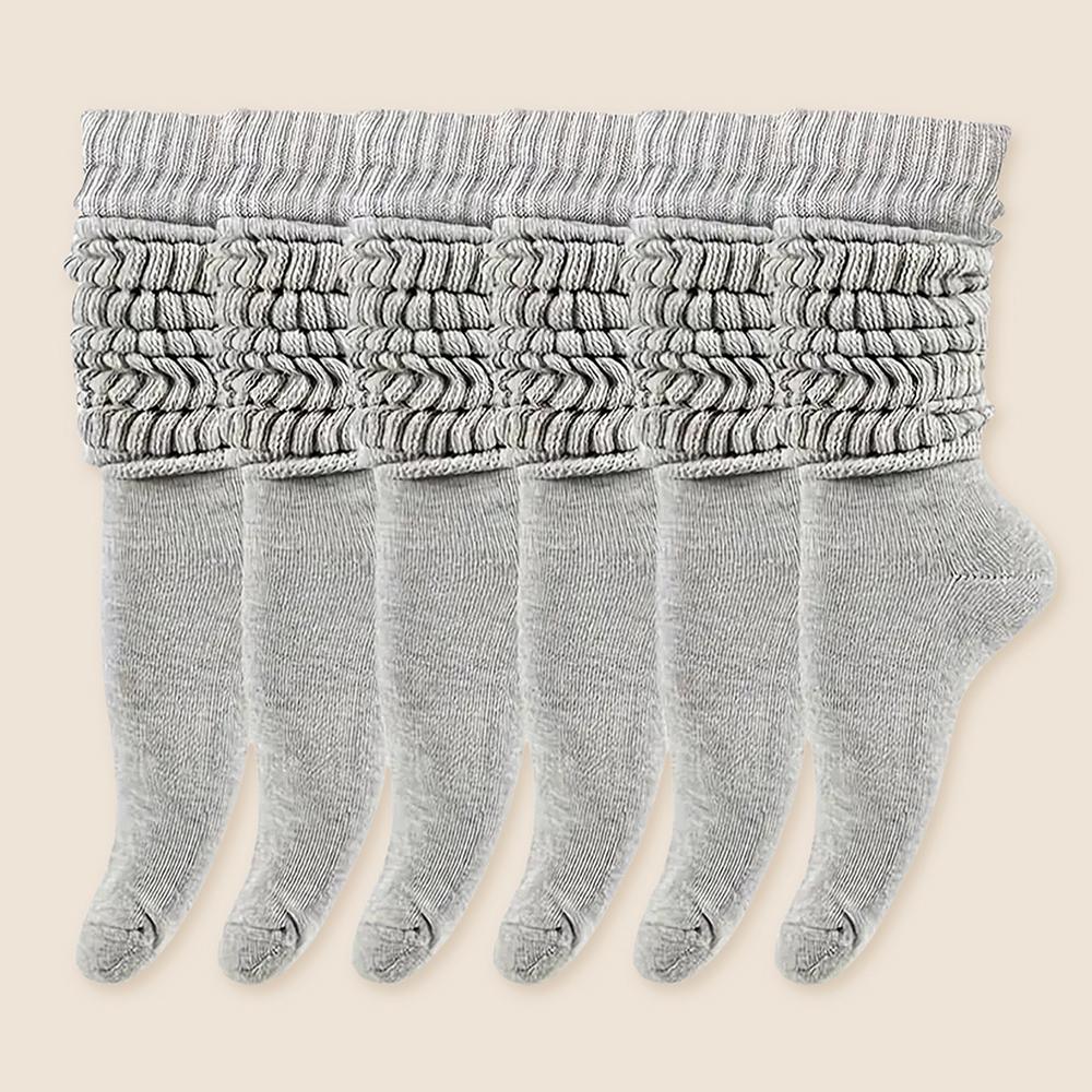 3/6 Pairs Women Mid-Calf Socks Thick Thermal Knit Calf Socks Cute Long Loose Slouch Socks Spring Autumn Winter Warm