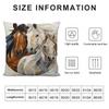 Printing Stylish Horse Fashion Cushion Cover Pillowcase Ultra Soft Skin Friendly Fabric Cloud Like Comfort & Concealed Zipper