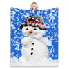 1pc Snowman Blanket Cozy Print Soft Blanket  Skin Friendly, Casual, and Versatile Shawl for Sofa, Living Room, and Outdoor