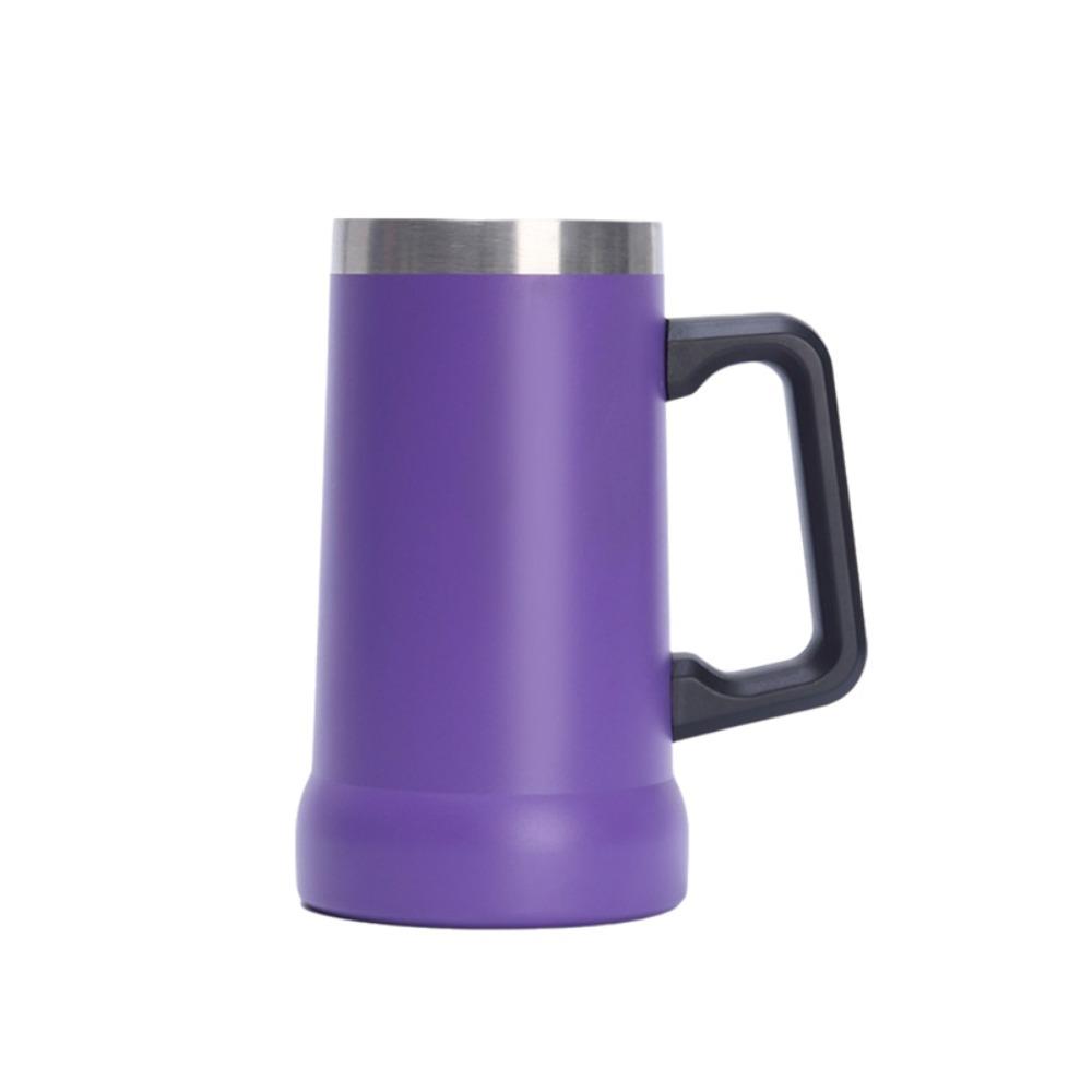 

24 OZ Thermal Drink Mug Big Capacity Insulated Beverage Cup Durable Coffee Tumbler Party фиолетовый