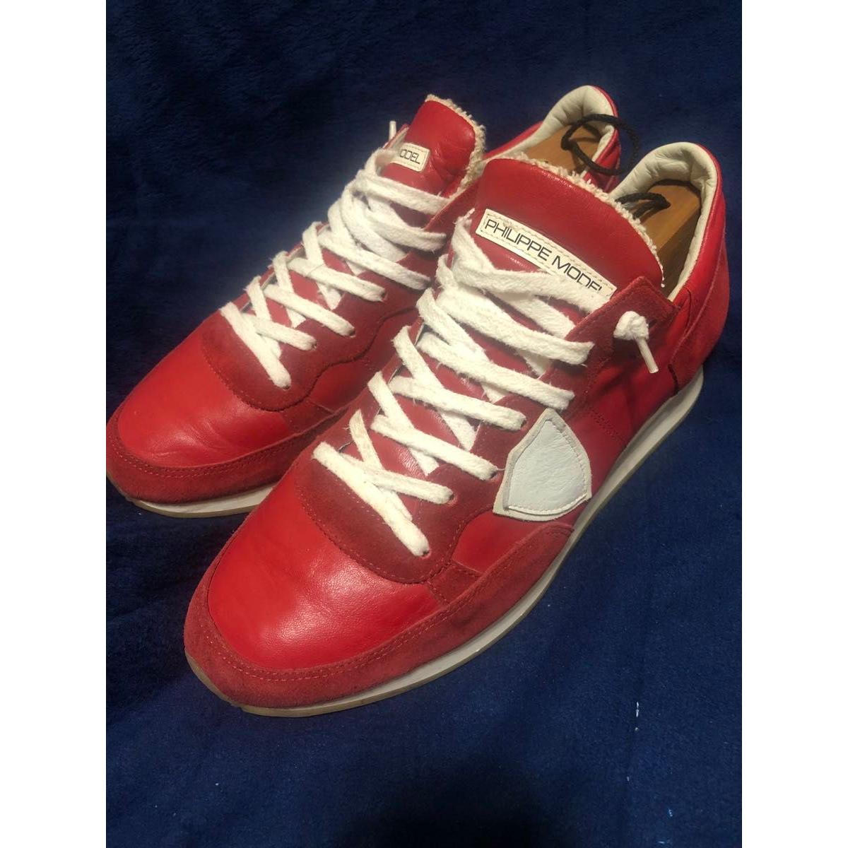 Used PHILIPPE MODEL All Leather Sneakers Size 42