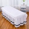 Silky Cotton Washable Wrinkle Resistant White Beauty Bed Sheet Beauty Salon Specific Single Piece Massage Bed Towel with Holes Easy To Dry Bedding