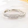 2Pcs Open Couple Rings for Women Men Trendy Zircon Matching Finger Rings Set Friendship Engagement Wedding  Gift