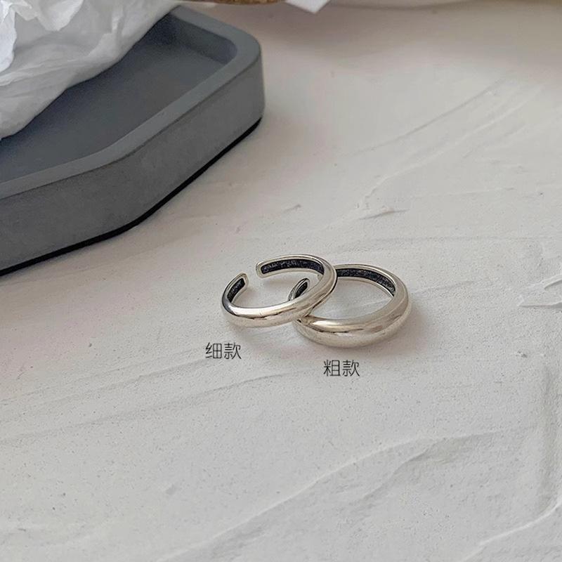 Minimalist C-shaped Glossy Ring Women's INS Niche Cold Wind Personality Light Luxury Geometric Party & Daily Finger Ring