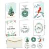 6pcs Mini Christmas Greeting Cards Merry Christmas DIY Folding Kraft Paper Card New Year Xmas Party Invitations Gifts Postcard