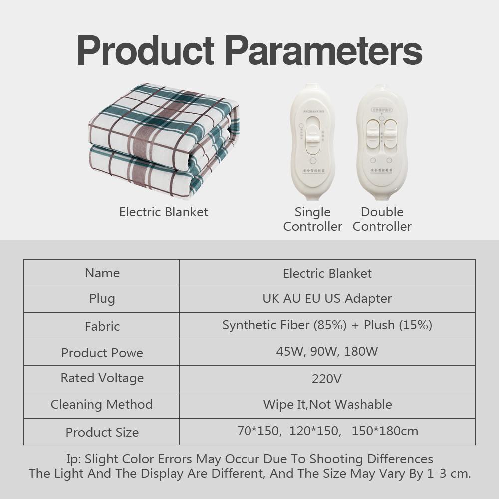 Thicker Electric Blanket Heater Double Body Warmer Heated Blanket Thermostat Household Electric Heating Blanket 220V