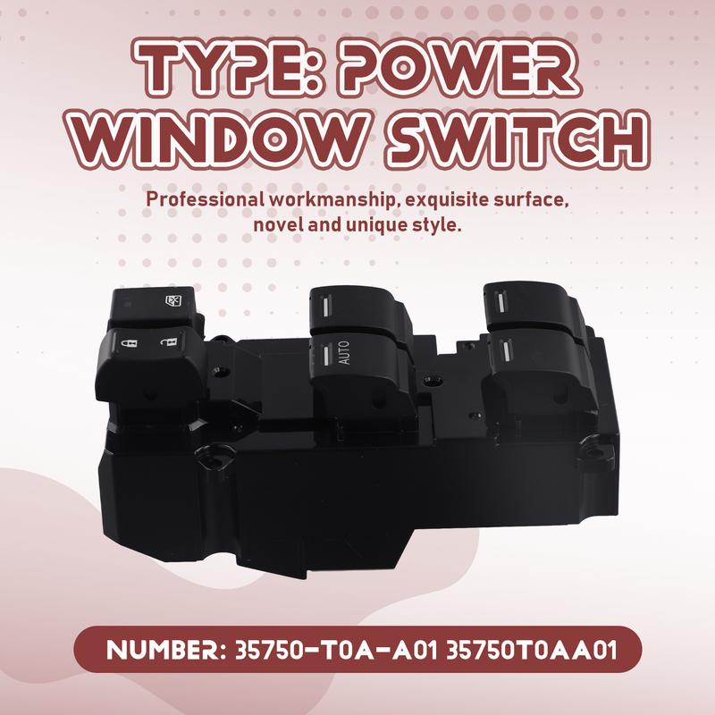 A58X-Power Window Lifter Control Switch 35750-T0A-A01 RHD For Honda CR-V Civic 2012- 2017 Car Part 35750T0AA01
