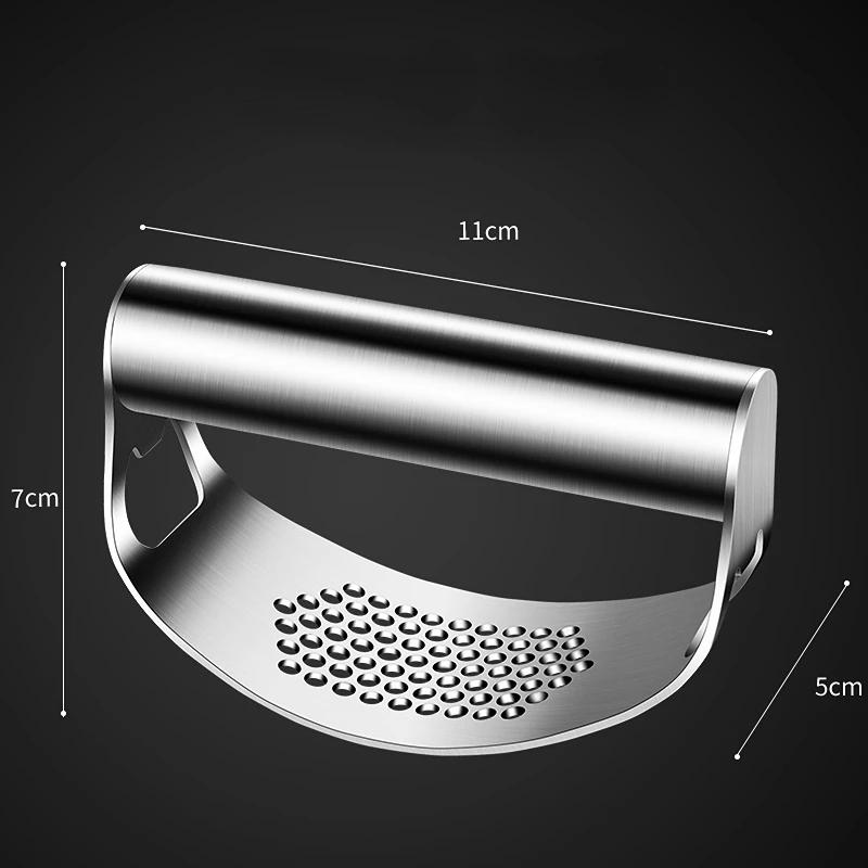 Upgraded Stainless Steel Garlic Press Squeezer Manual Garlic Ginger Rocker Crusher Garlic Cutting Mince Tools Kitchen Gadgets