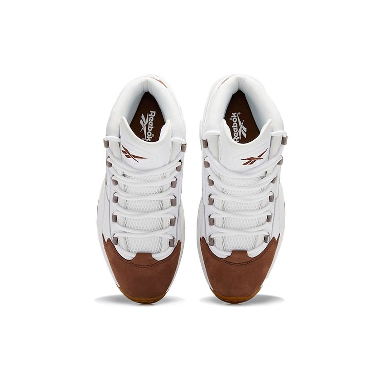 Reebok Question Mid Mocha Toe Men Sneakers White Footwear-White Brush-Brown GX0241