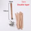 New Double Layer Wood Candle Wicks With Base Candle Wick Core For Homemade Candle Making Supplies Soy Parffin Wax Wood Chip Wick