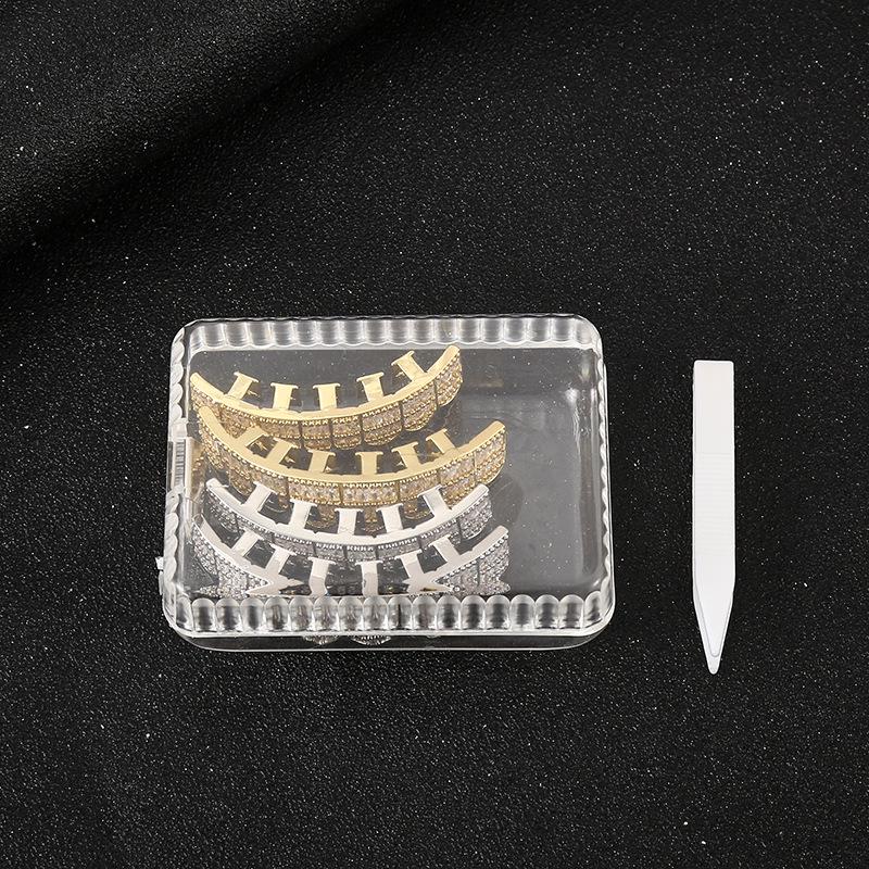 Zircon-Encrusted Irregular Hip-Hop Grillz Jewelry
