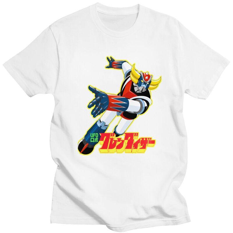 Custom Goldrake UFO Robot Grendizer T Shirt Men 100 Cotton Tshirt Casual Goldorak Anime Tees Streetwear Tshirt