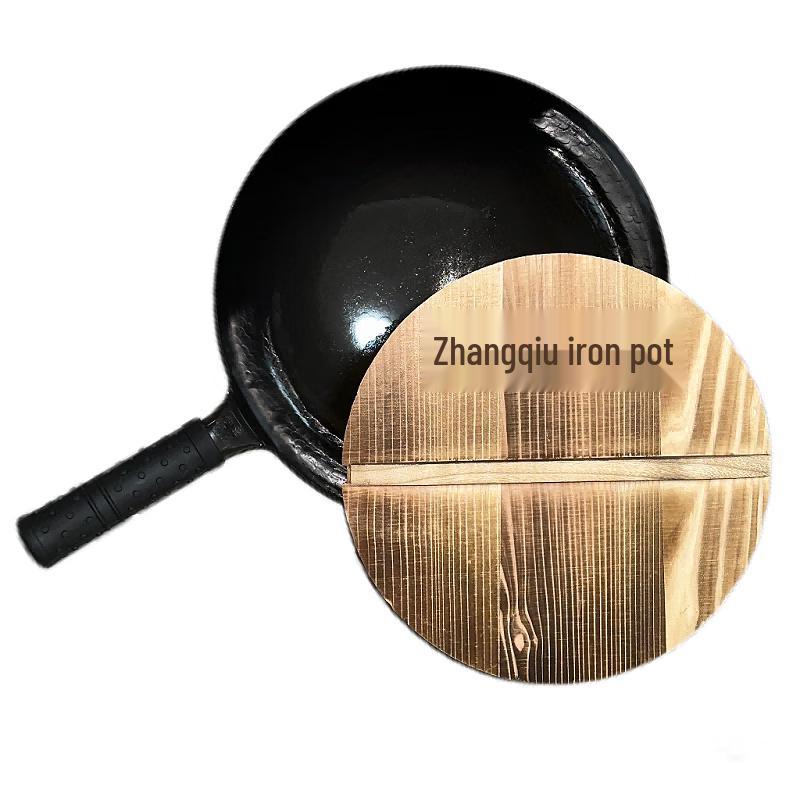 Jinweide Hand-Forged Cast Iron Wok, 32cm