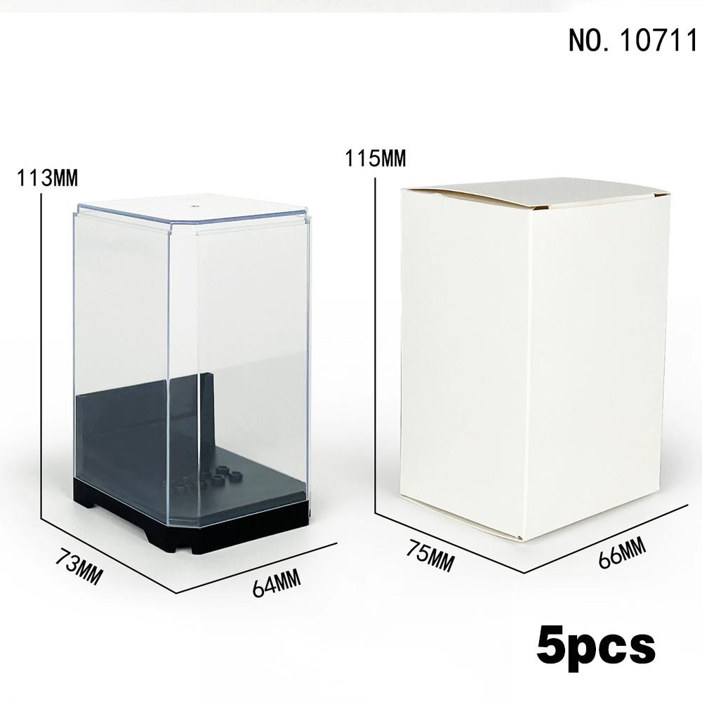 Building Block Display Box Small Particles Suitable For Lego Minifigures Clear Desktop Dust Box Stackable Storage Square Box